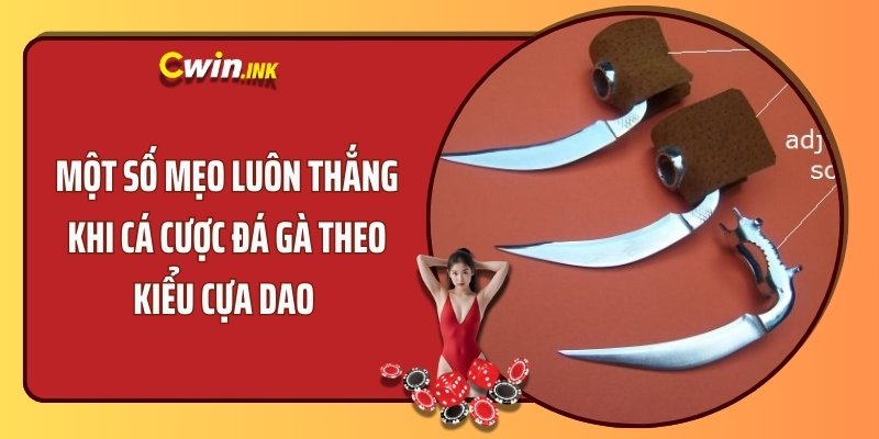 Một số mẹo luôn thắng khi cá cược đá gà theo kiểu cựa dao 